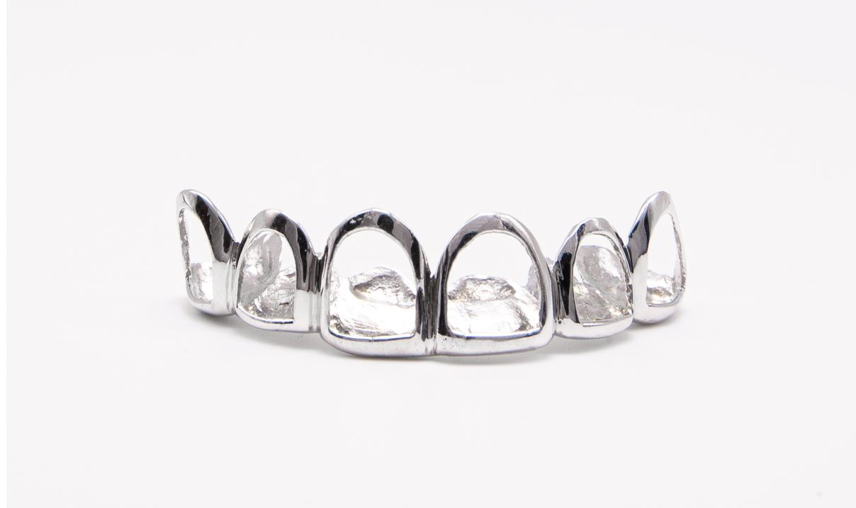 Diamond cut white gold 2025 grillz