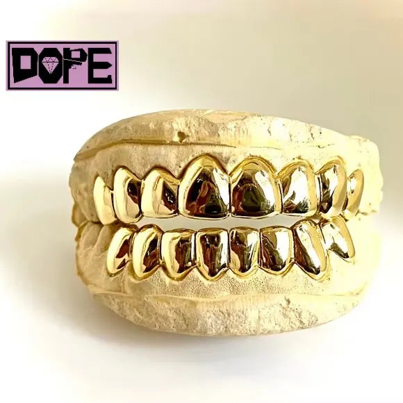 Fine Jewelry Hip Hop Custom Grillz 14k 18k Gold Plating Plain Solid 925 Sterling Silver Teeth Grillz