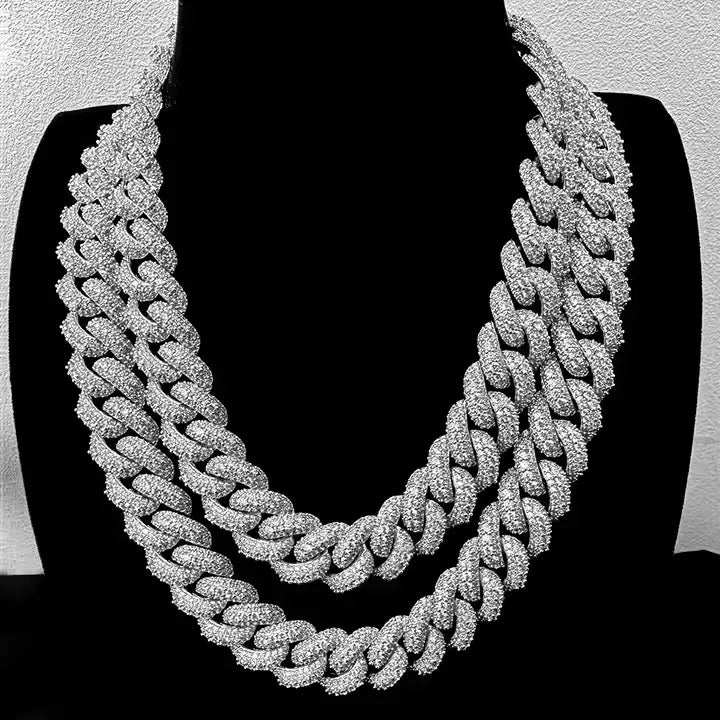 Drip White Cuban Chain GLD Signature Cuban In White Gold 19mm