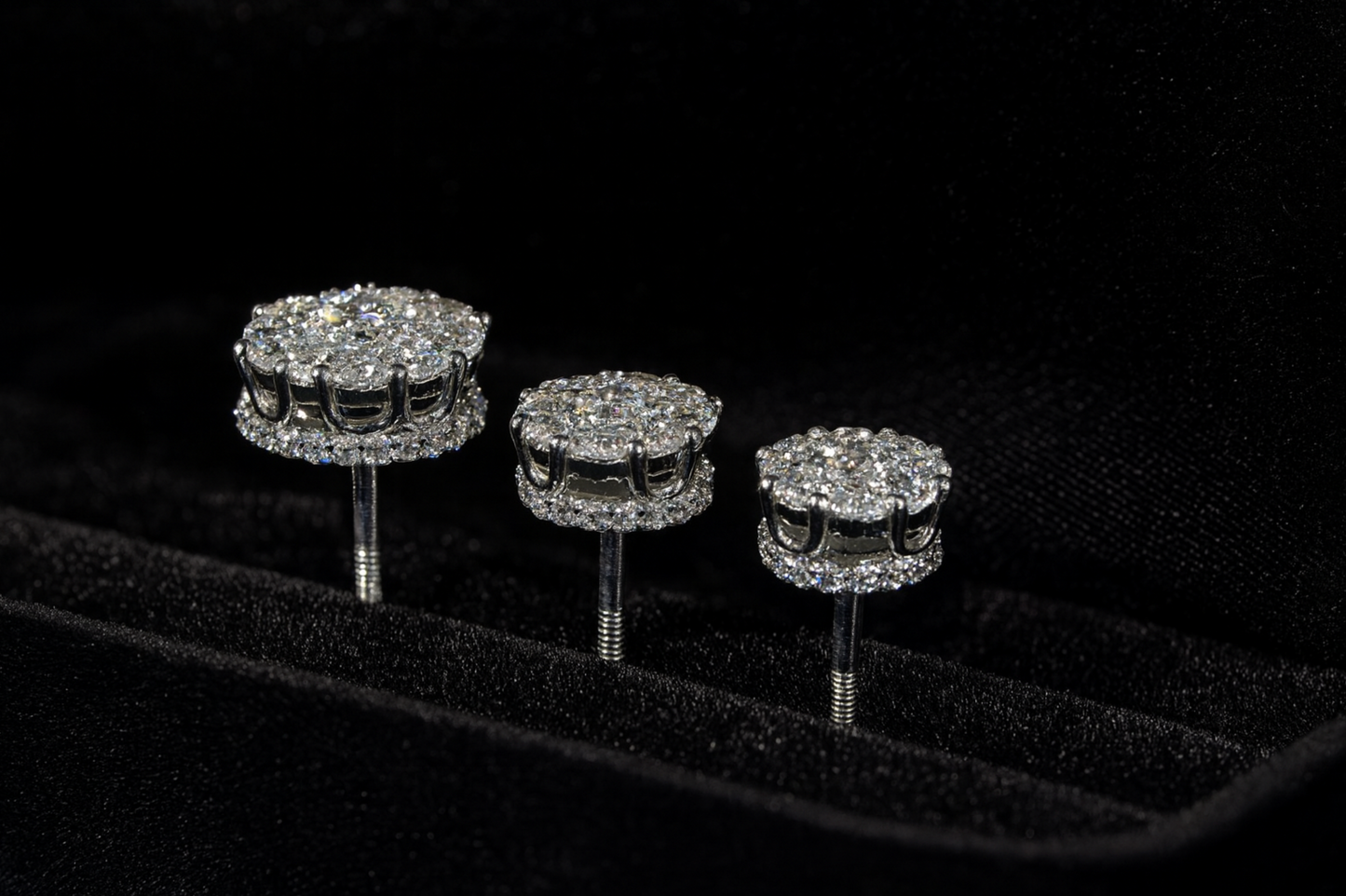 Cluster Crown Stud Earrings