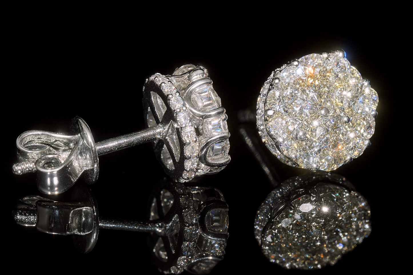 Cluster Crown Stud Earrings