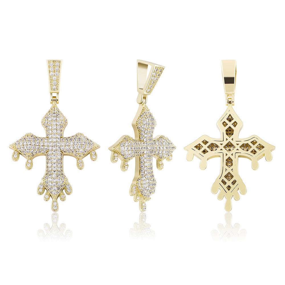 Drip Cross Necklace