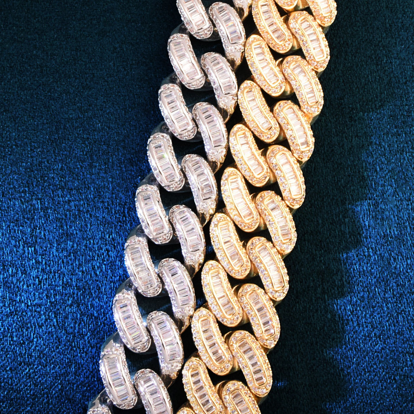 13mm Baguette Miami Cuban Chain Bracelet