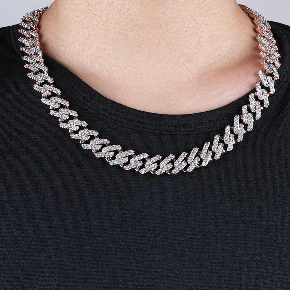 14mm Miami Prong Set Cuban Chain