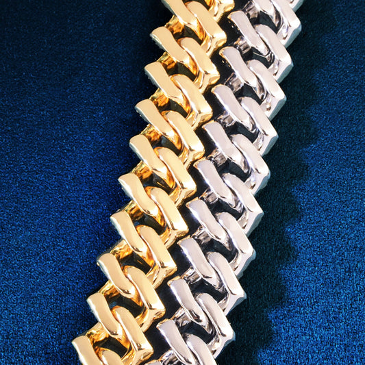 15mm Full Baguette Zircon Miami Cuban Bracelet