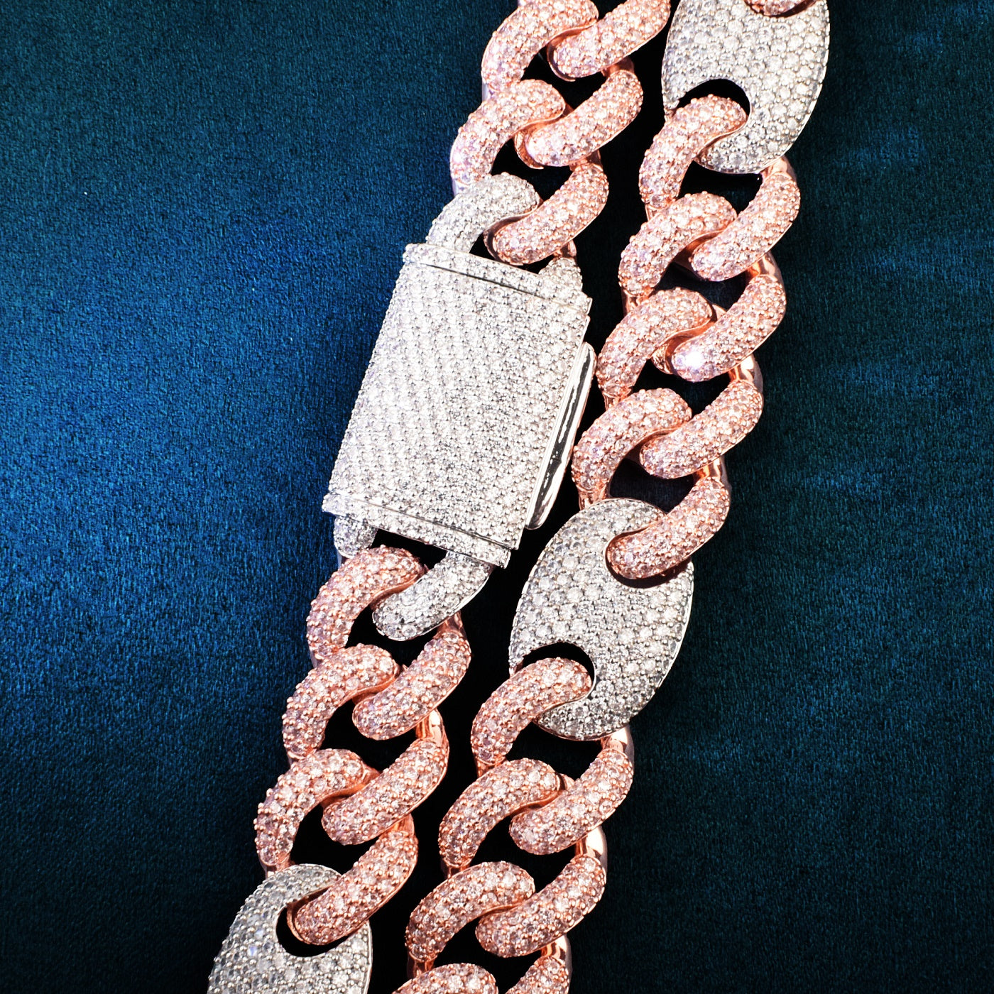 18MM Mixed Color Cuban Chain Bracelet