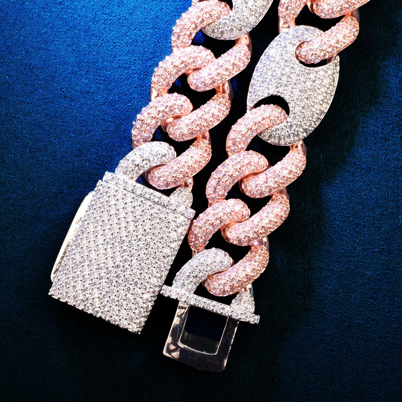 18MM Mixed Color Cuban Chain Bracelet