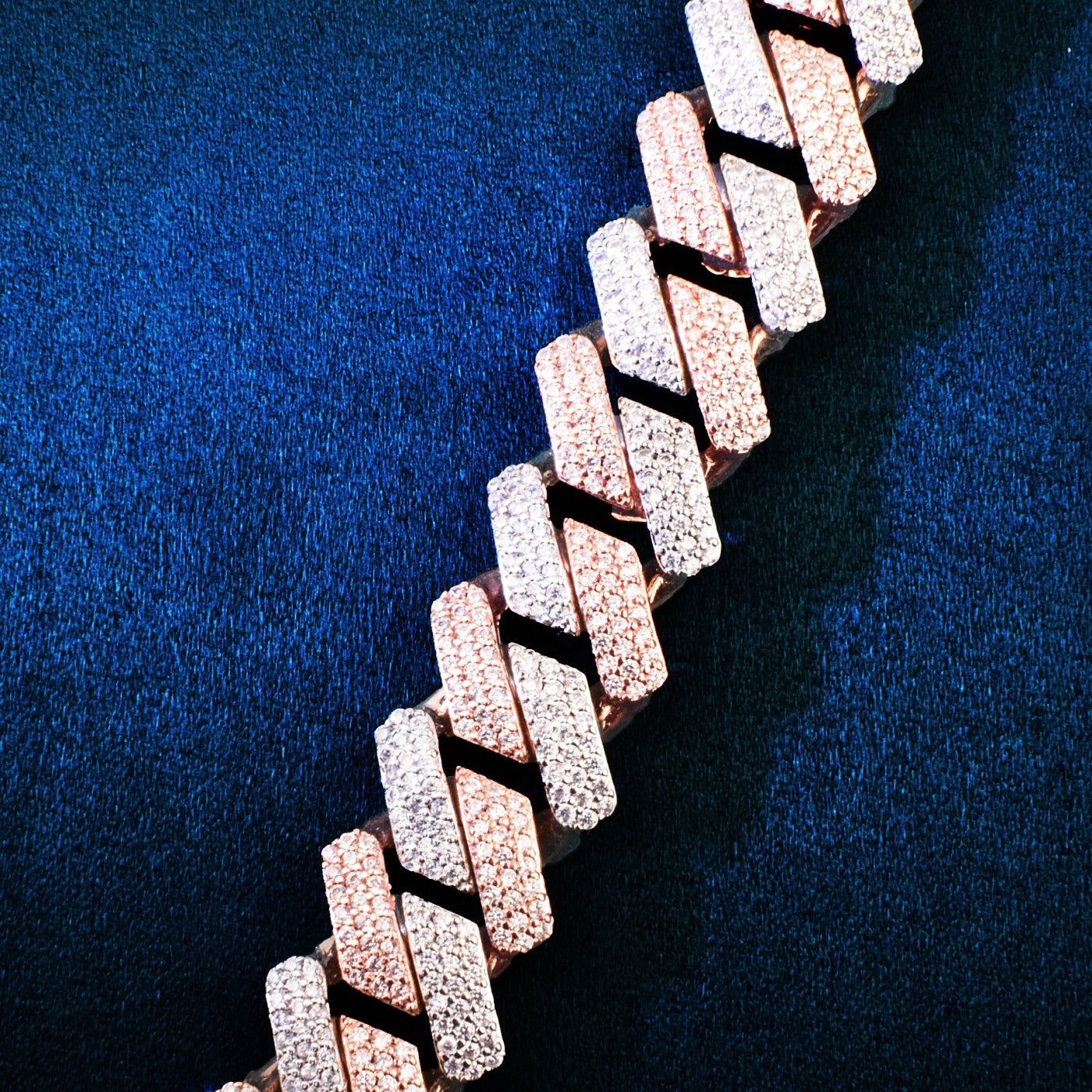 19MM Two Tone Miami Cuban Chain Bracelet