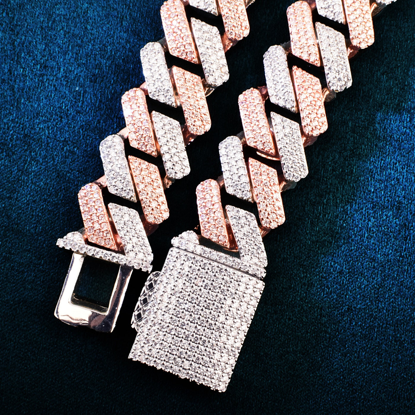 19MM Two Tone Miami Cuban Chain Bracelet