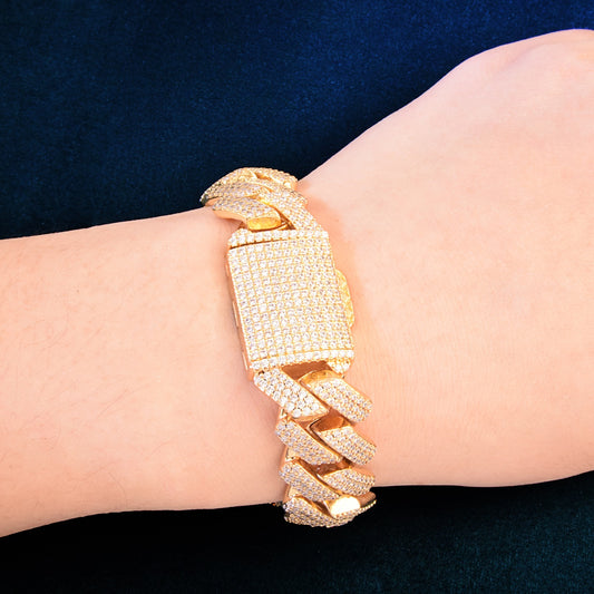 19mm Big Miami Cuban Chain Bracelet