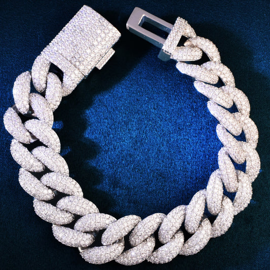 19mm Full Zircon Miami Cuban Bracelet
