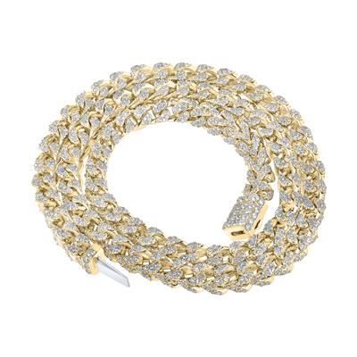 22 3/4CTW-DIA (7.80MM) CUBAN MENS CHAIN