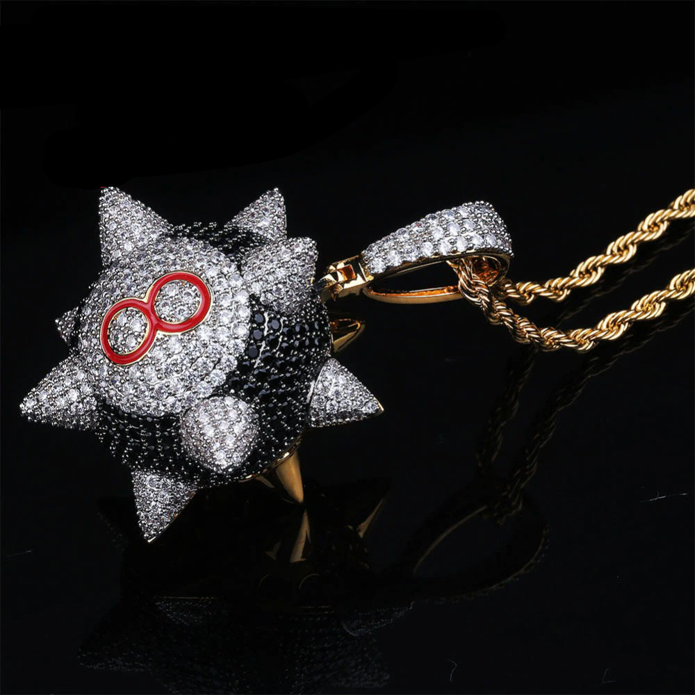 Spike 8-ball Billiard Necklace
