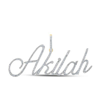 1CTW-DIA ""AKILAH"" MENS INITIAL PENDANT