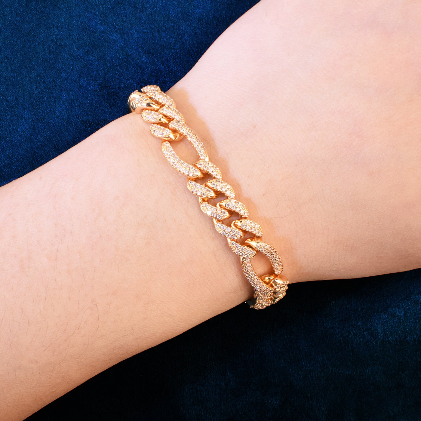 8mm Miami Zirconia Cuban Chain Bracelet