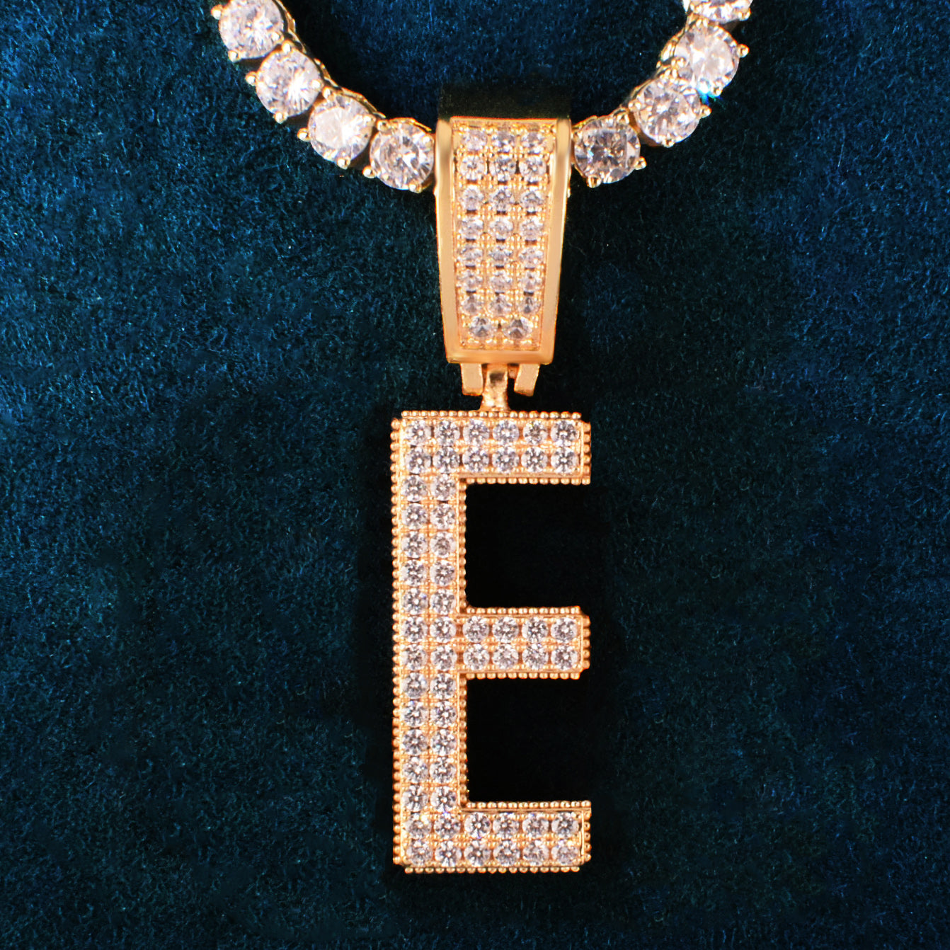 A Z Single Square Letter Pendant Necklace