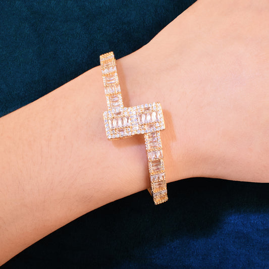 Baguette Zirconia Bangle
