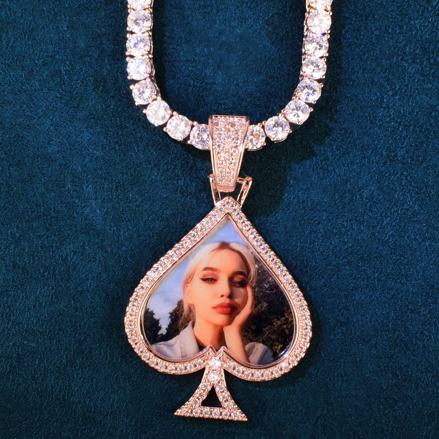 Playing Card Photo Necklace