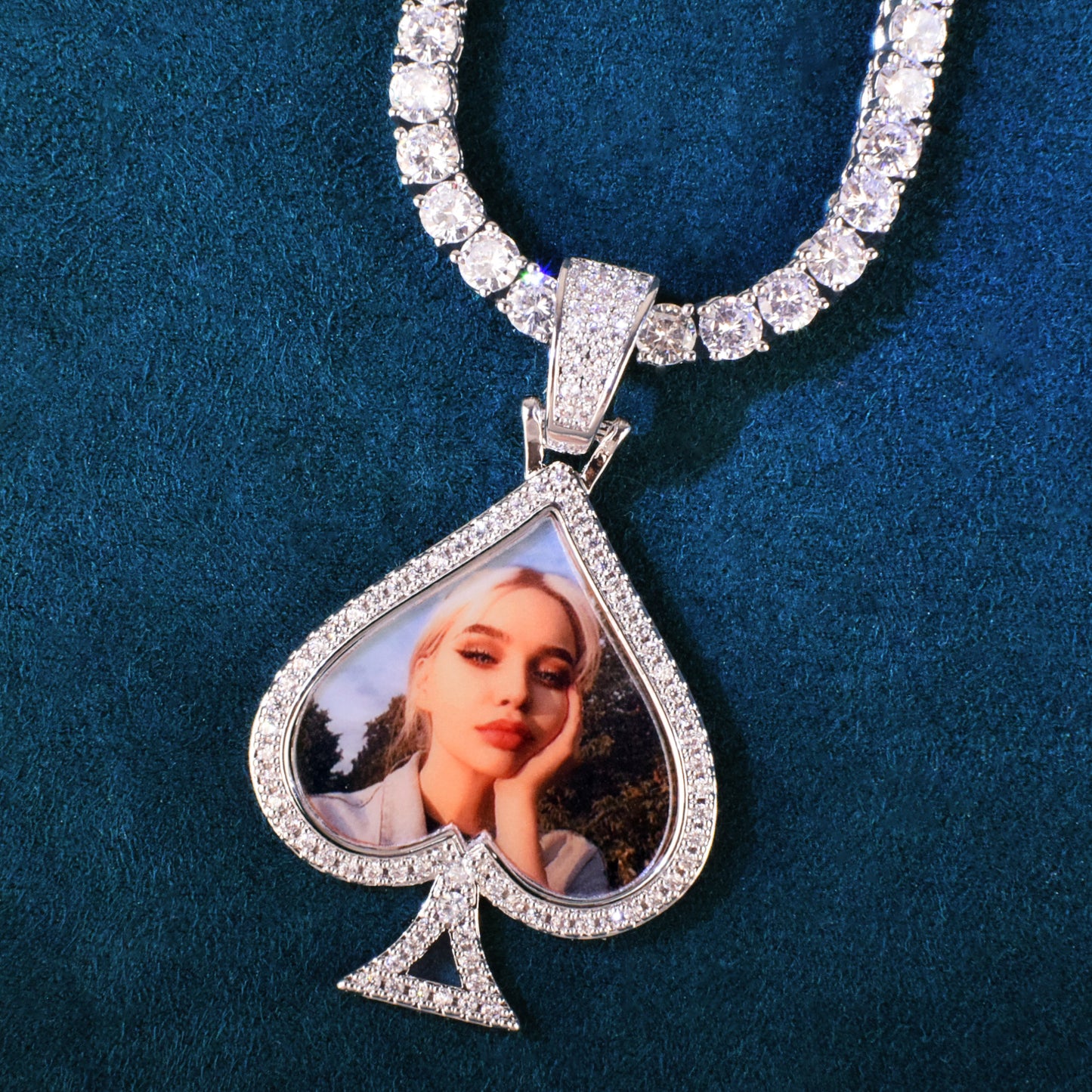 Playing Card Photo Necklace