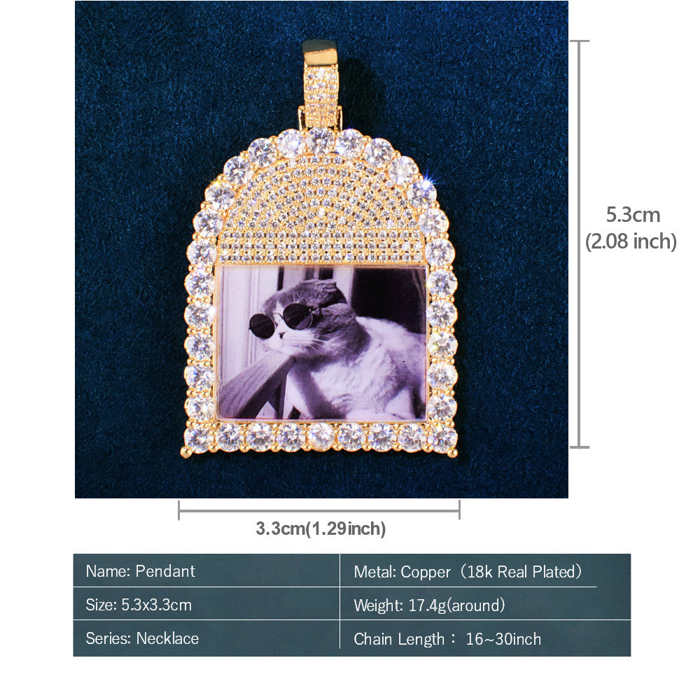 Tombstone Photo Necklace