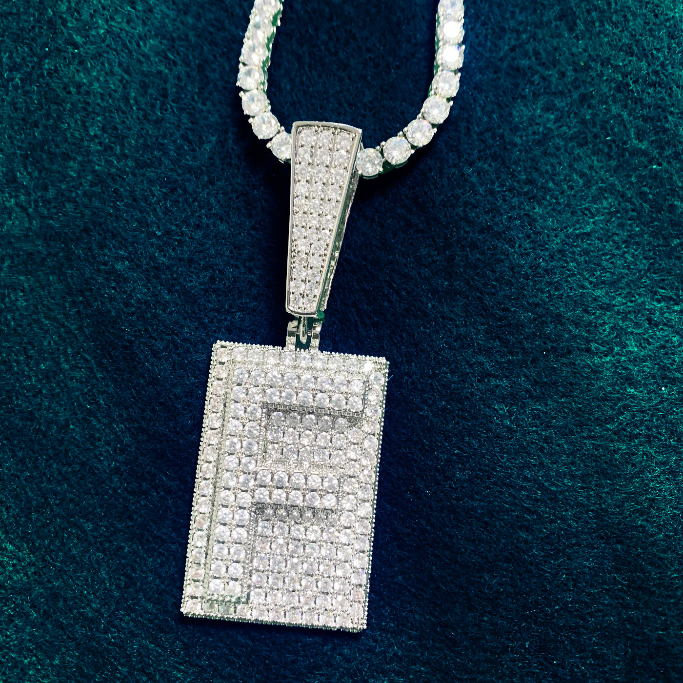 Double Color Single Letter Pendant