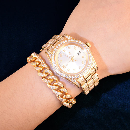 Fashion Mens Zircon Watches