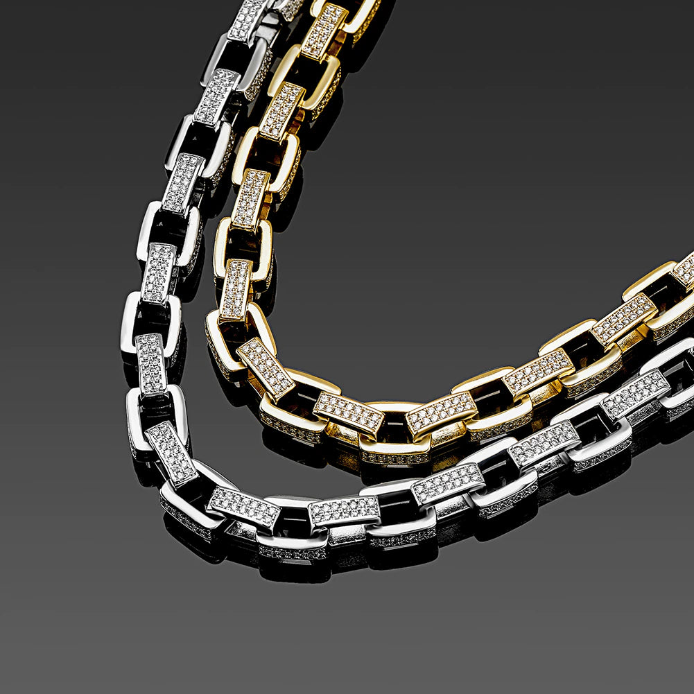 8mm Ice Box Link Chain Necklace