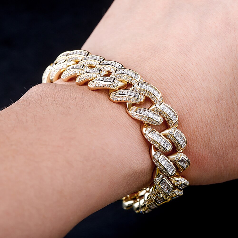 16mm Luxury Baguette Chain Bracelet