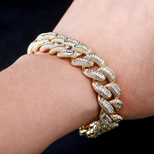 16mm Luxury Baguette Chain Bracelet