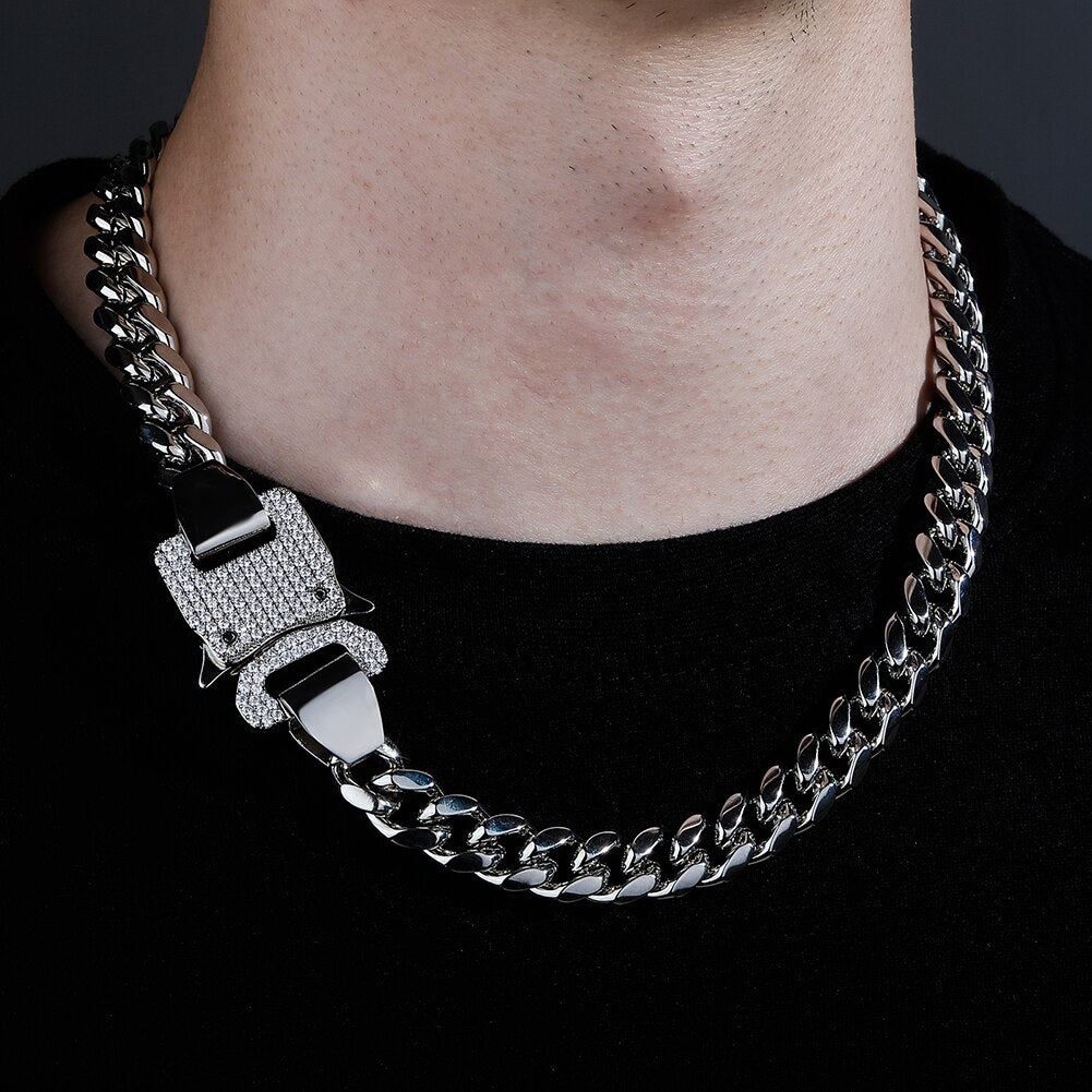 12mm Miami Cuban Chain With Spring Ring Clasps