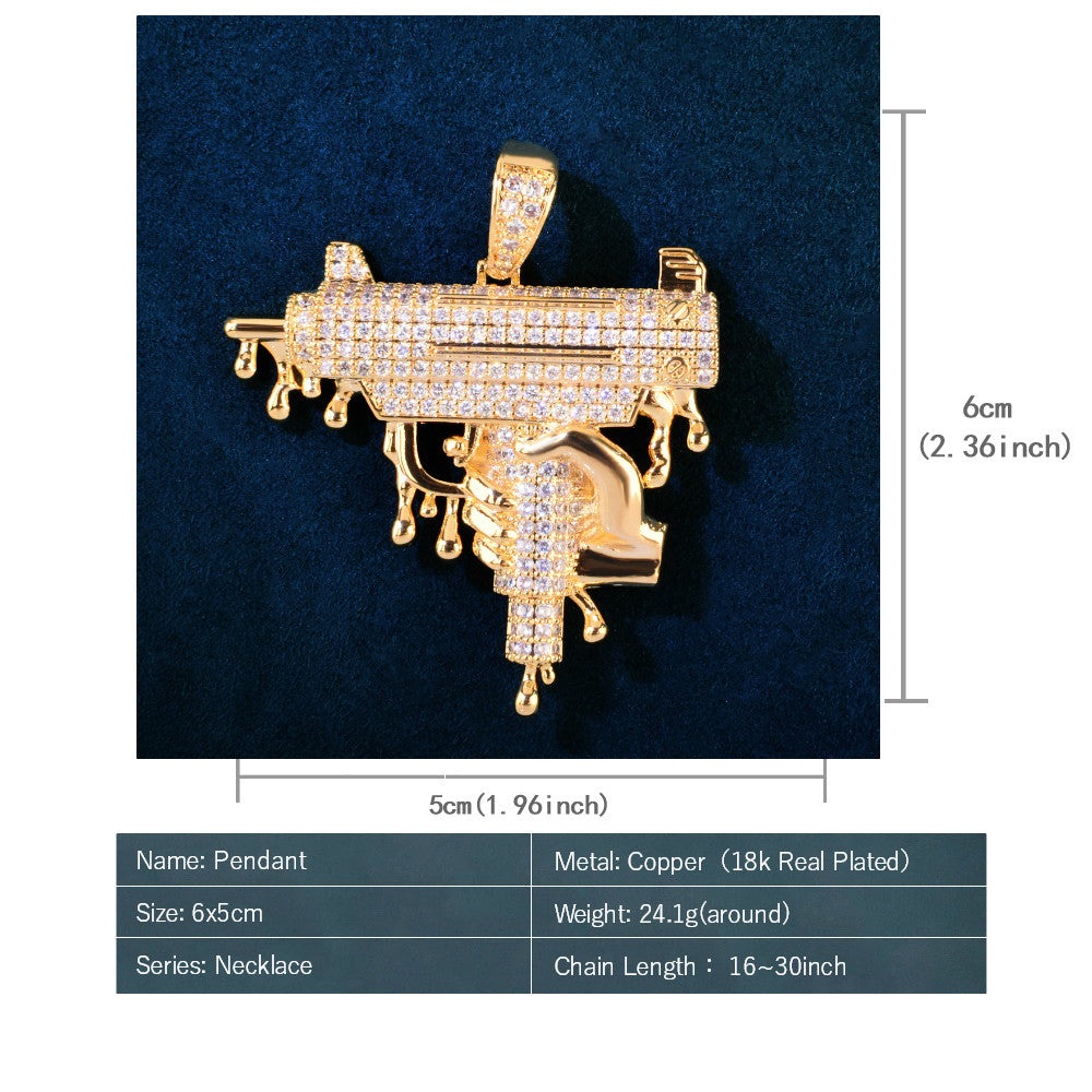Holding Gun Necklace