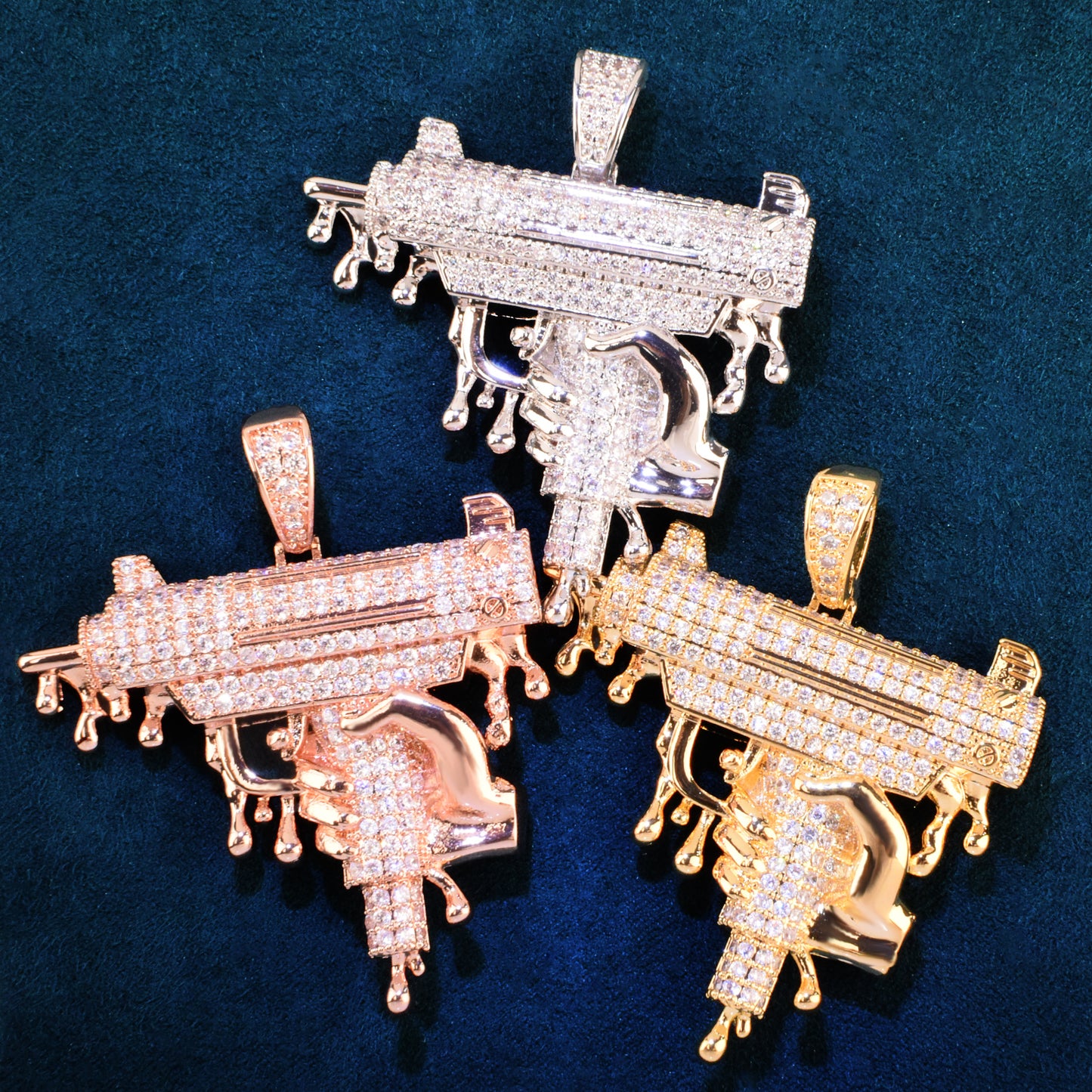 Holding Gun Necklace