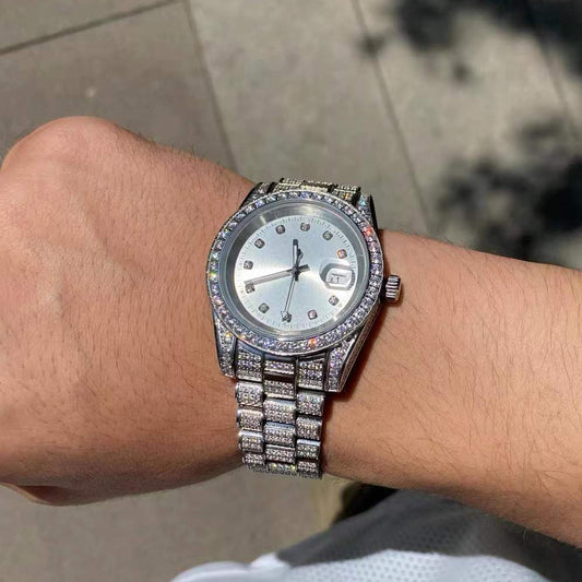 Green Watches For Men Stainless Steel Mesh Belt