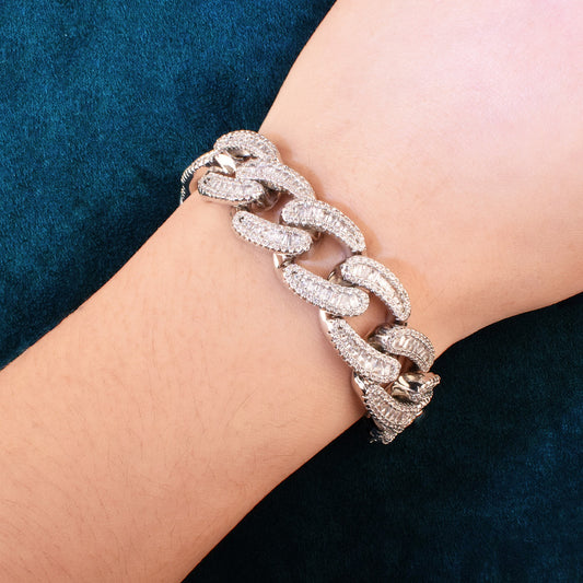Miami Baguette Cuban Chain Bracelet