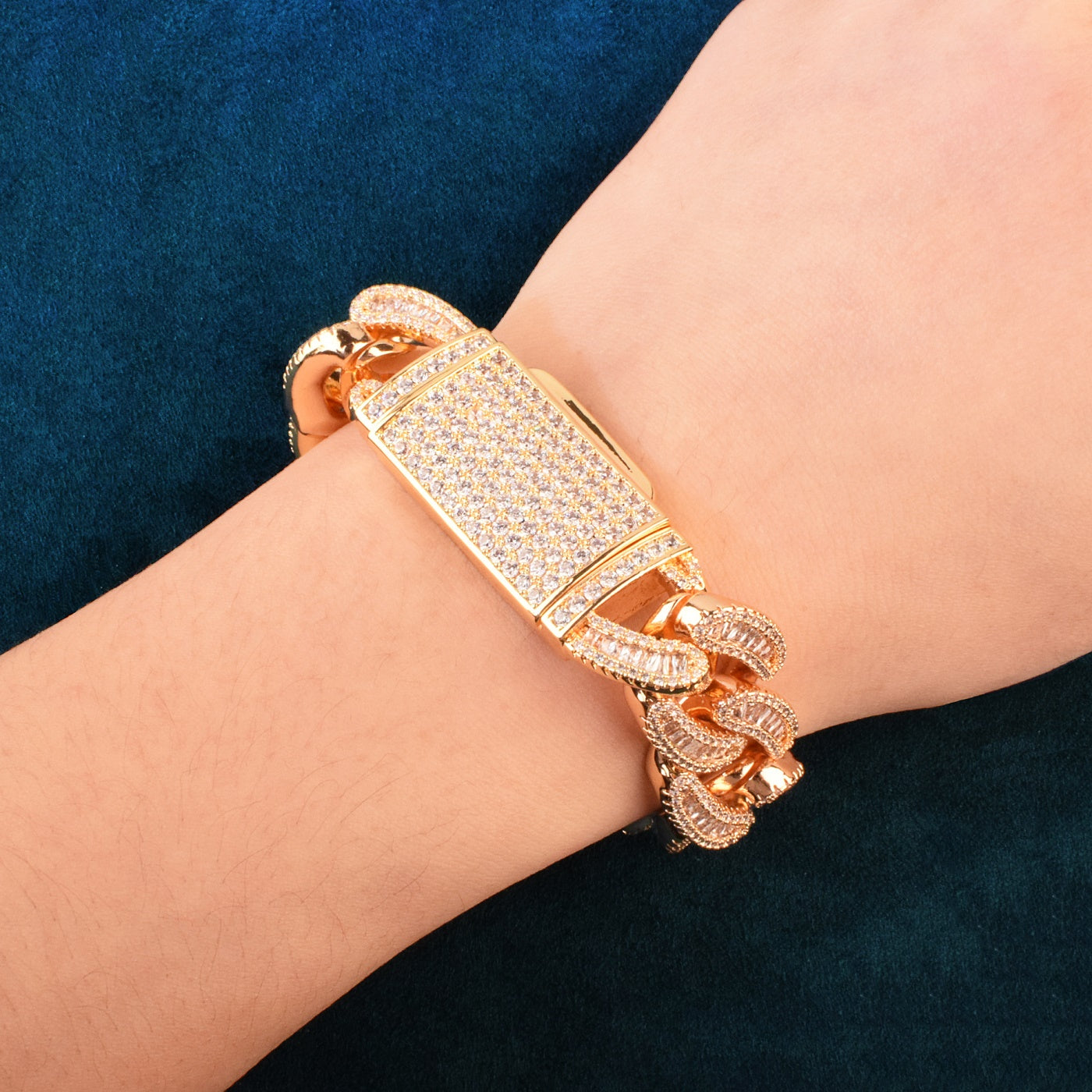 Miami Baguette Cuban Chain Bracelet