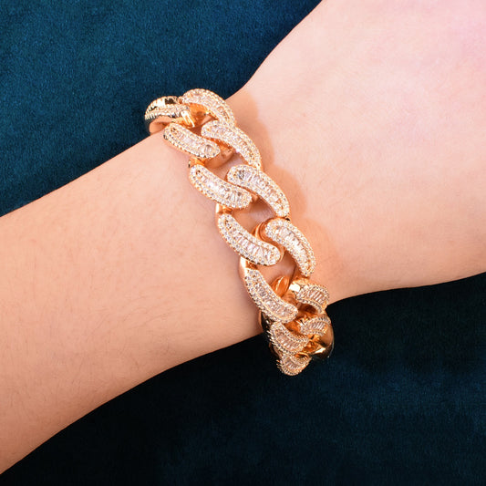 Miami Baguette Cuban Chain Bracelet