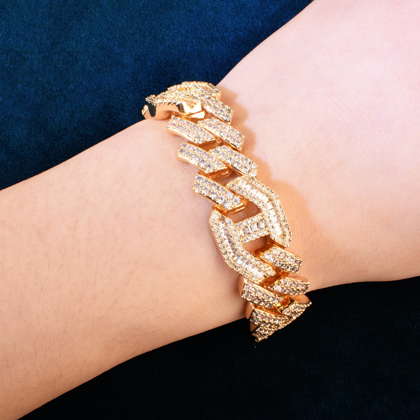 Miami Baguette Cuban Chain Bracelet