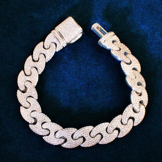 Solid Miami Cuban Chain Bracelet