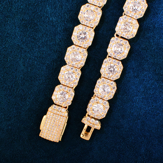 Square Clustered Chain Bracelet