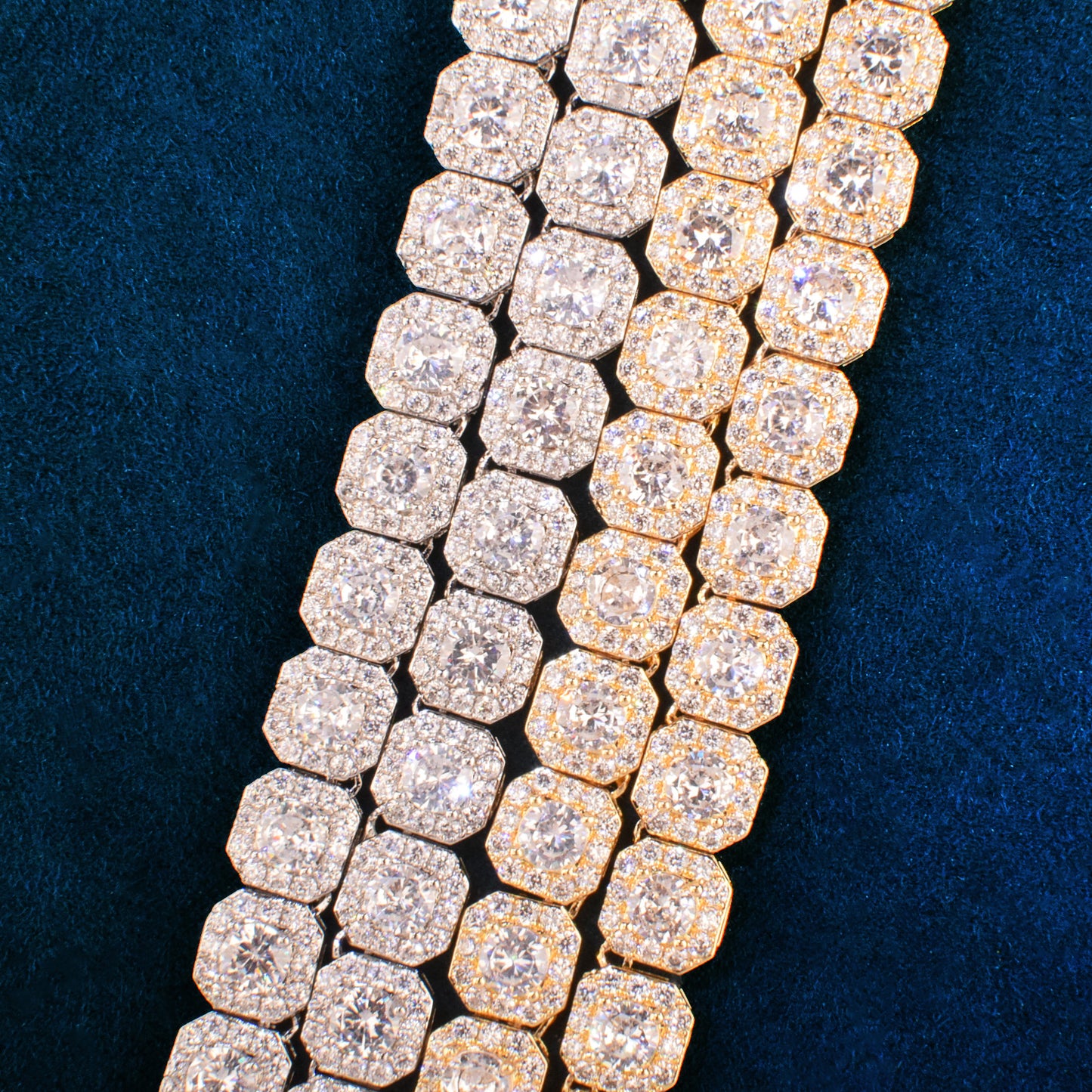 Square Clustered Chain Necklace