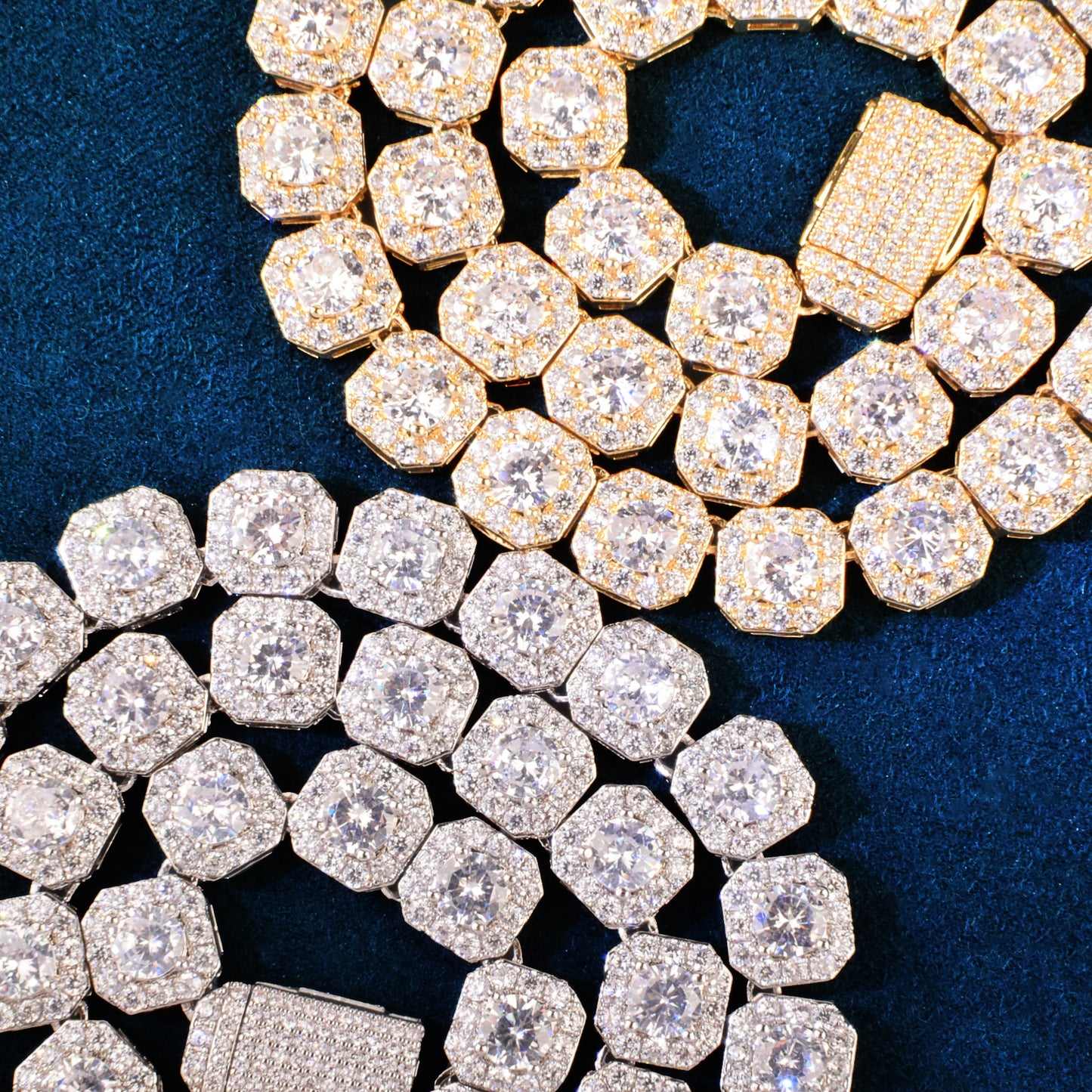 Square Clustered Chain Necklace