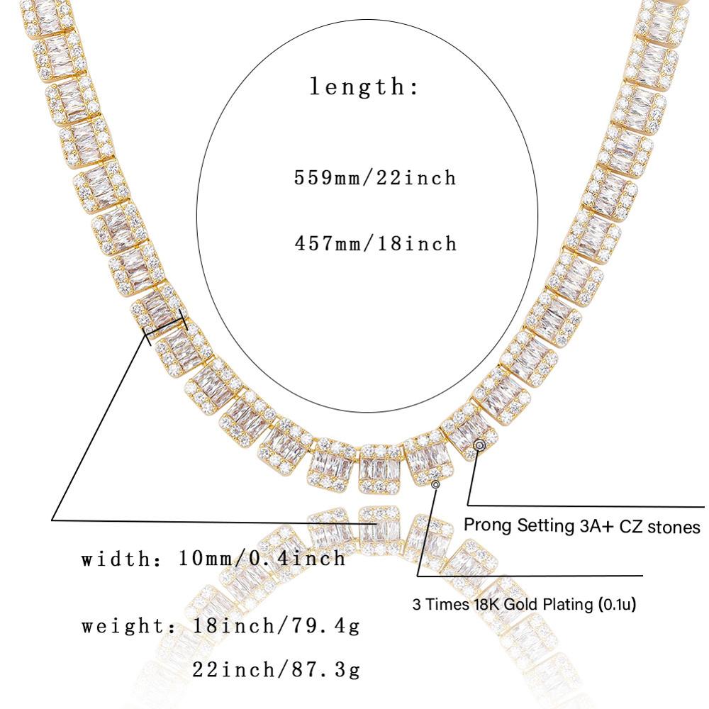 10mm Men Tennis Necklace