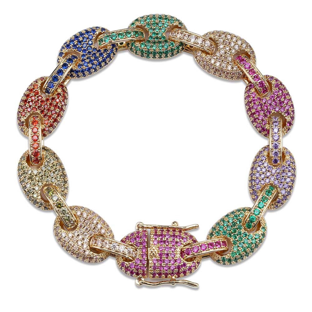 12MM Solid Back Cuban Link Bracelet
