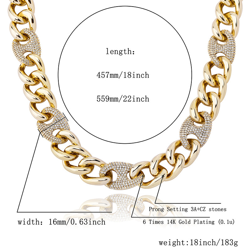 16mm Miami Cuban Chain Necklace