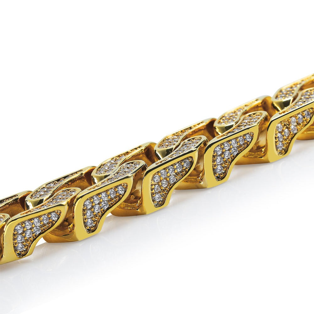 16mm Square Men Cuban Link Necklace