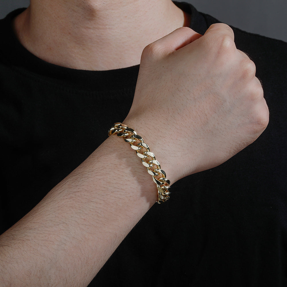 10mm & 12mm Spring Clasp Cuban Bracelet