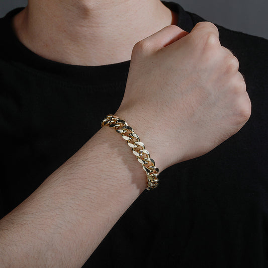 10mm & 12mm Spring Clasp Cuban Bracelet