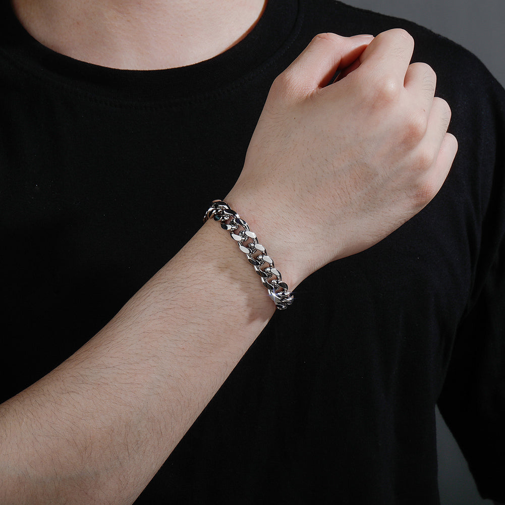 10mm & 12mm Spring Clasp Cuban Bracelet