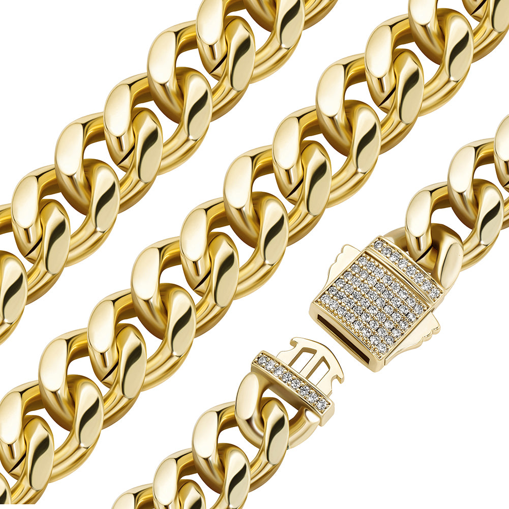 10mm & 12mm Spring Clasp Cuban Bracelet