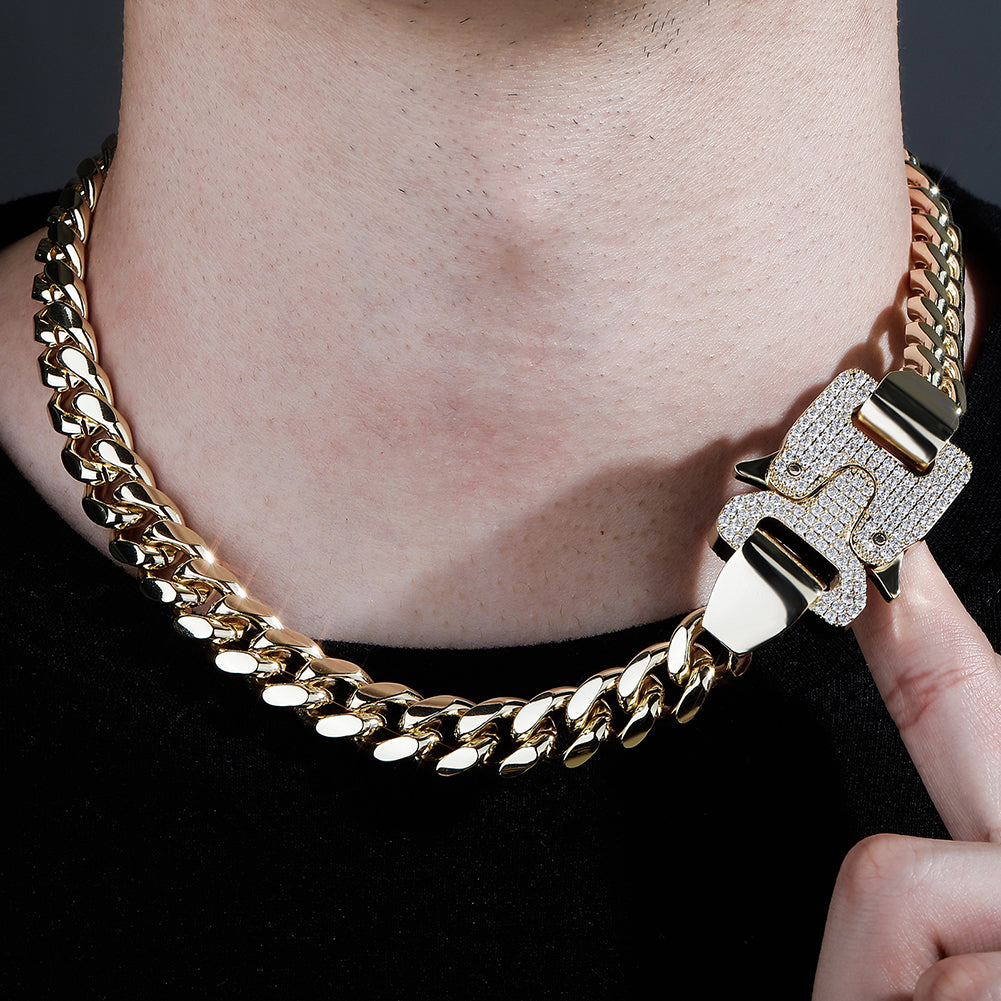 12mm Miami Cuban Chain With Spring Ring Clasps
